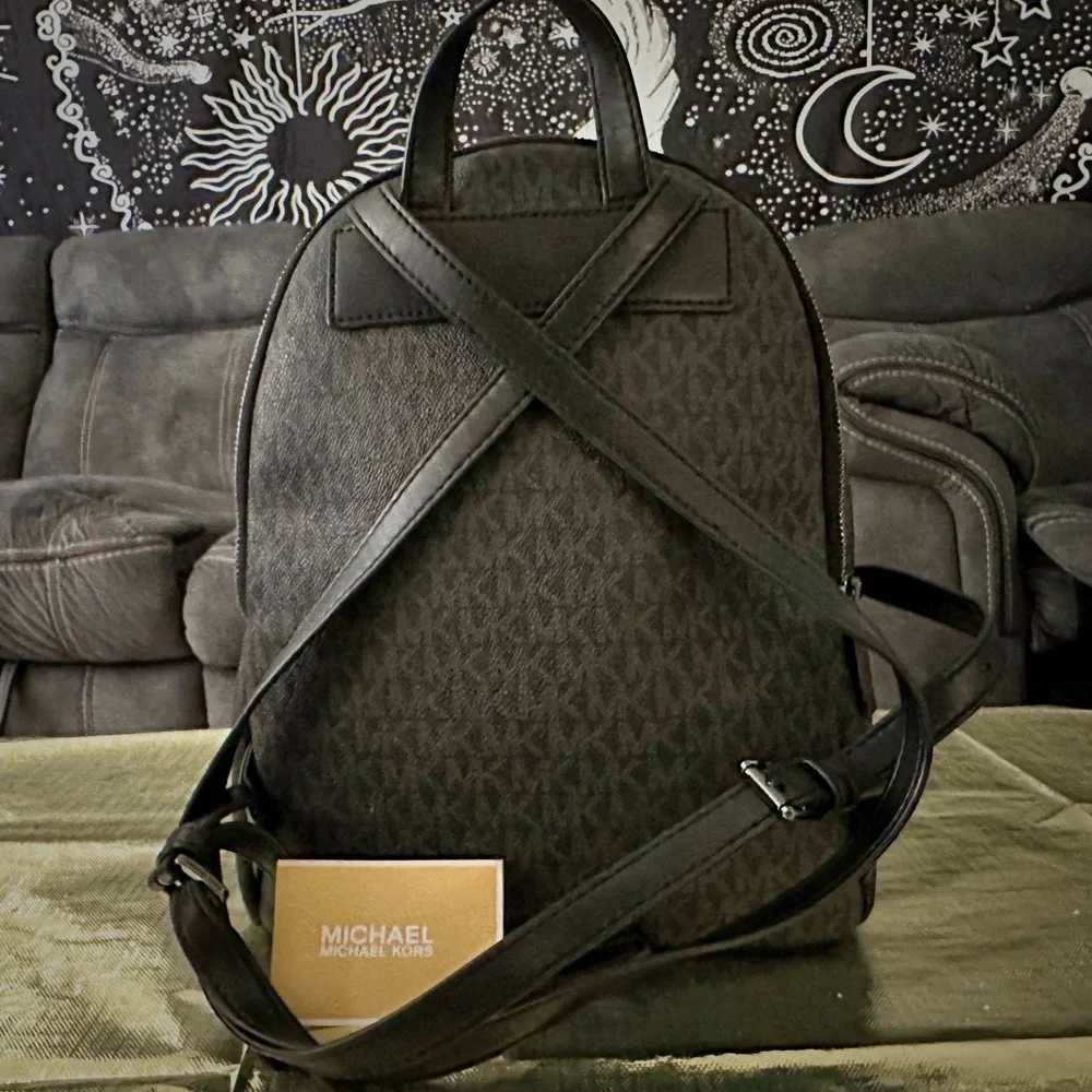 Michael Kors Black Studded Backpack - Picture 14 of 14